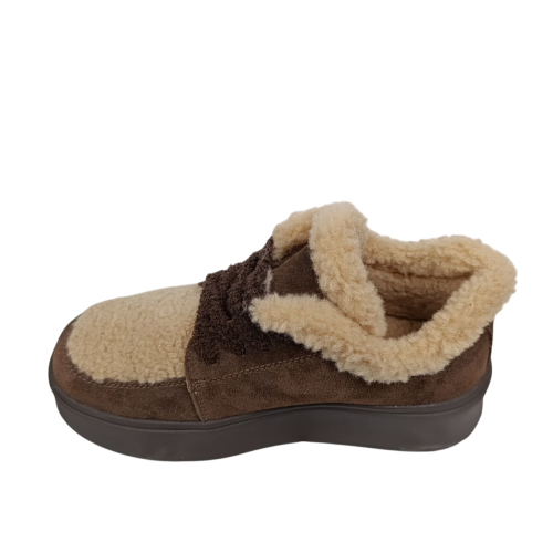 Черевики жіночі замшеві 6806-4 коричневі хутро