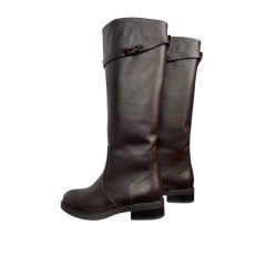 Сапоги женские кожаные ILONA 788/AR-8 шоколадные евро зима