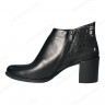 Черевики Жіночі шкіряні на каблуку ELVIX 6076 чорний