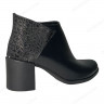 Черевики Жіночі шкіряні на каблуку ELVIX 6076 чорний