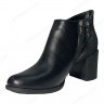 Черевики Жіночі шкіряні на каблуку ELVIX 6076 чорний
