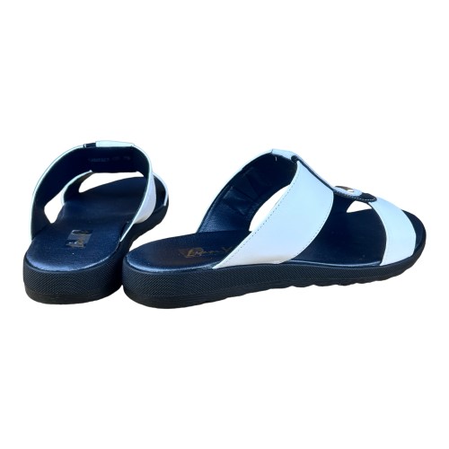 Шлепанцы Женские кожаные LONYS 33 Т БЧ танкетка белый