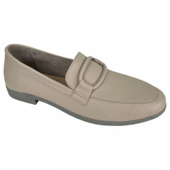 Лоферы Женские кожаные ATO 04516 04 бежевый