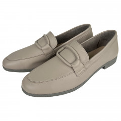 Лоферы Женские кожаные ATO 04516 04 бежевый