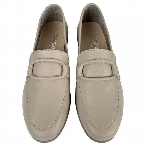 Лофери Жіночі шкіряні ATO 04516 04 бежевий