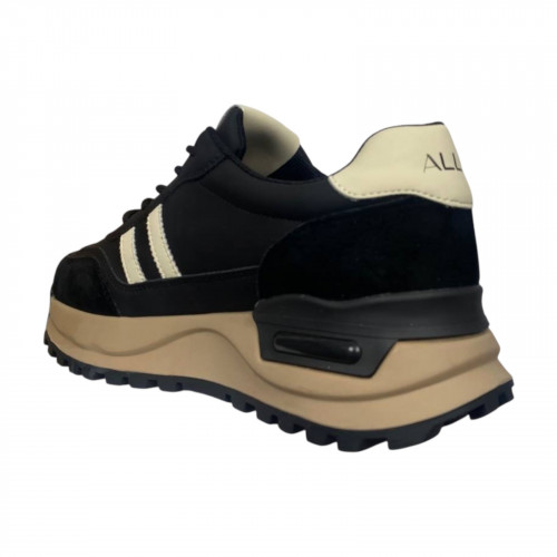 Кроссовки женские кожаные ALLSY 191089 черные