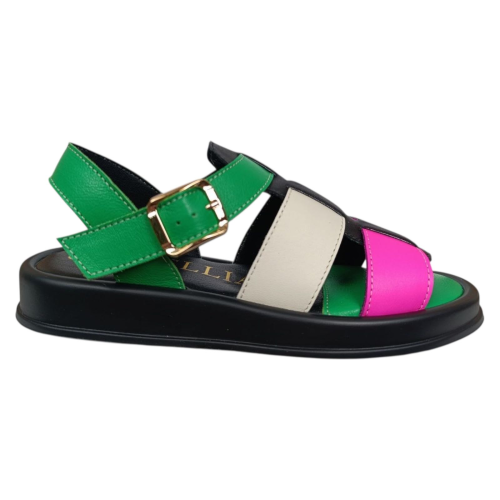 Босоніжкі жіночі шкіряні CAMELLIA 52 011 зелені