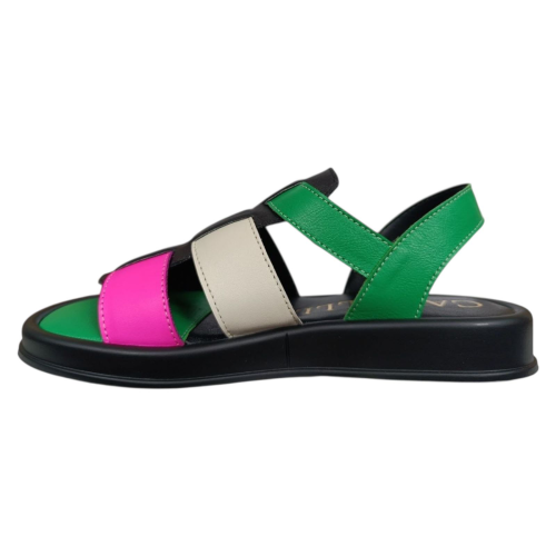 Босоніжкі жіночі шкіряні CAMELLIA 52 011 зелені