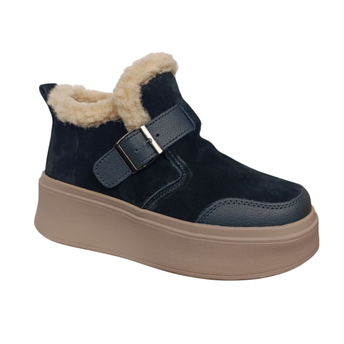 Черевики жіночі замшеві PLPS 6805-1 чорні