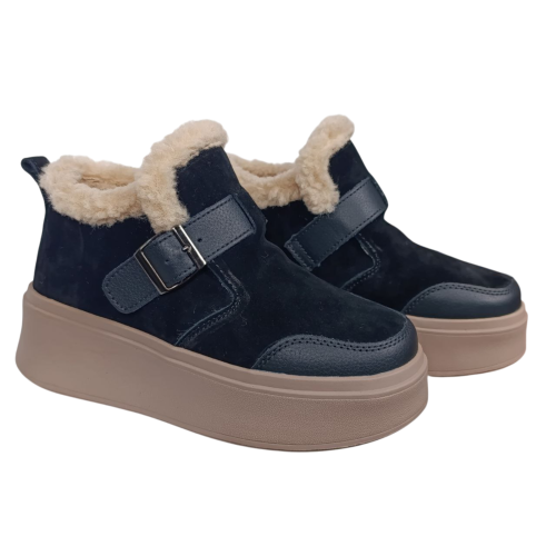 Черевики жіночі замшеві PLPS 6805-1 чорні