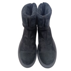 Ботинки женские замшевые STEFFE 26114 черные байки