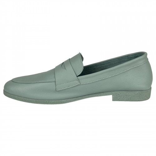 Лоферы Женские кожаные ATO 04416 47 олива