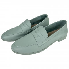 Лоферы Женские кожаные ATO 04416 47 олива