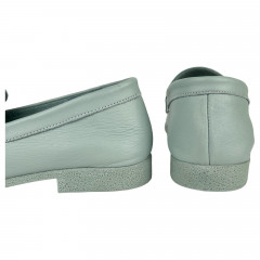 Лоферы Женские кожаные ATO 04416 47 олива