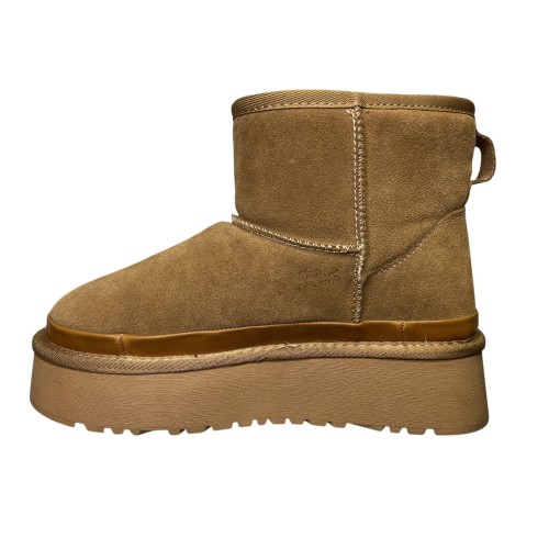 Угги жіночі замшеві ALLSY 187834 8383 cemel хутро