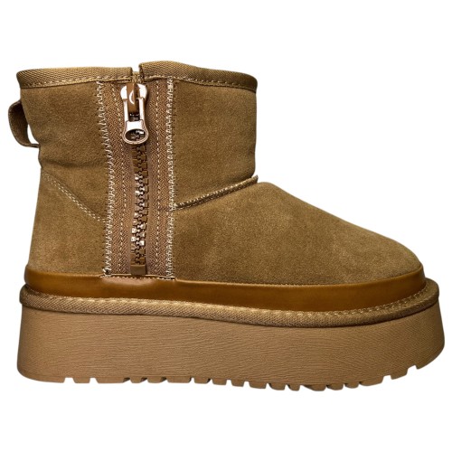 Угги жіночі замшеві ALLSY 187834 8383 cemel хутро