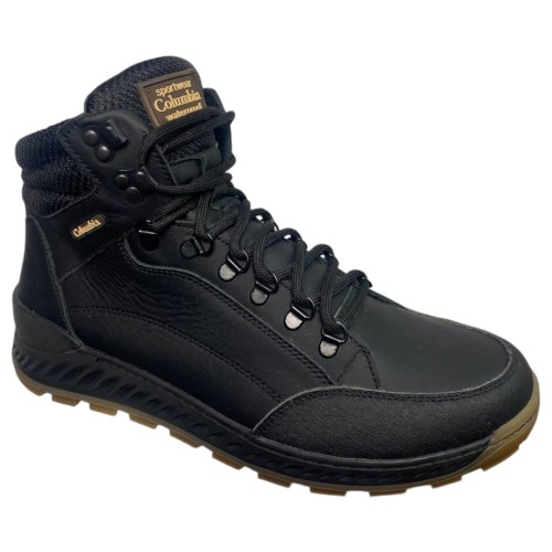 Ботинки мужские кожаные BARZONI 161 черный мех