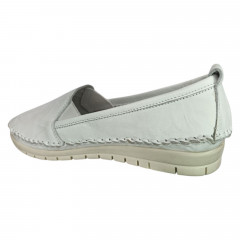 Балетки женские кожаные KEMER 2008 05 белые