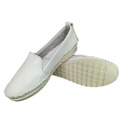 Балетки женские кожаные KEMER 2008 05 белые