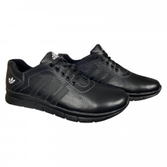 Кроссовки мужские кожаные Big Foot М23 черные