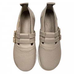 Лоферы женские кожаные Camellia 215/1 04 бежевые