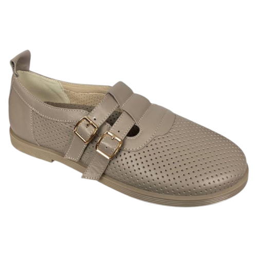 Лоферы женские кожаные Camellia 215/1 04 бежевые