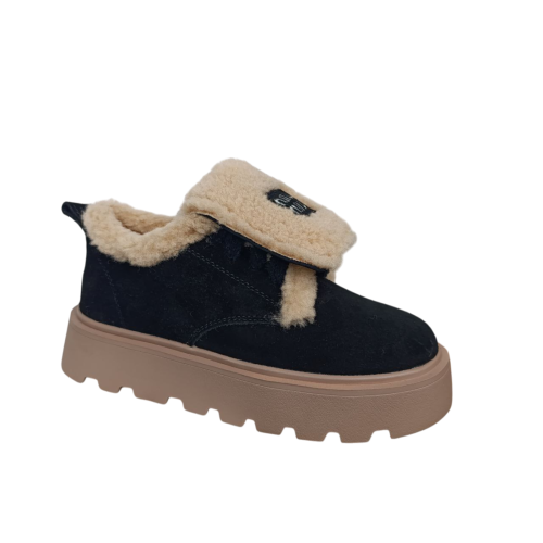 Черевики жіночі замшеві PLPS 2804-1 чорні