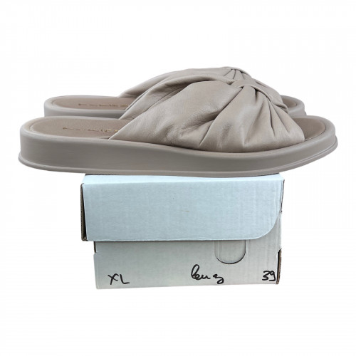 Шльопанці Жіночі шкіряні TIFANI XL визон