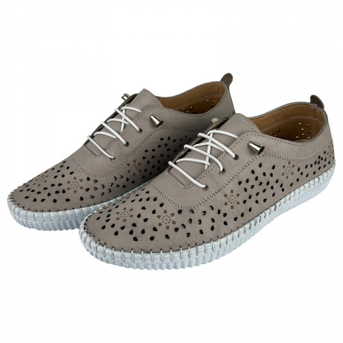 Мокасіни Жіночі шкіряні ATO 8001 04 бежевий