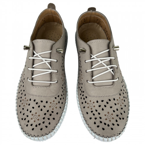 Мокасіни Жіночі шкіряні ATO 8001 04 бежевий