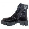 Ботинки женские кожаные лак TEMP 126 черный мех