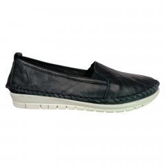 Балетки женские кожаные KEMER 2008 01 черные