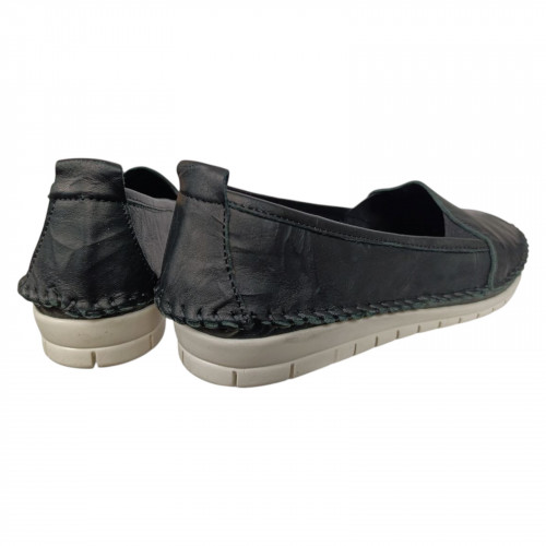 Балетки женские кожаные KEMER 2008 01 черные