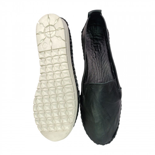 Балетки женские кожаные KEMER 2008 01 черные