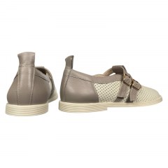 Лоферы женские кожаные Camellia 215/1 16 молочные