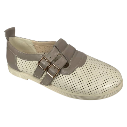 Лоферы женские кожаные Camellia 215/1 16 молочные 