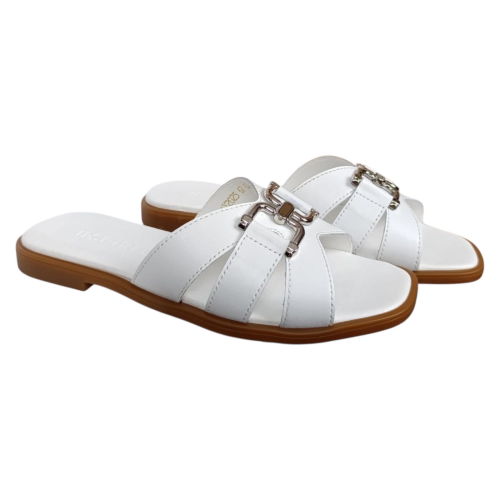 Шлепки женские кожаные U.SPIRIT 0018 05 белые