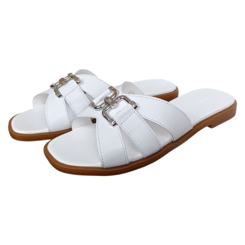 Шлепки женские кожаные U.SPIRIT 0018 05 белые