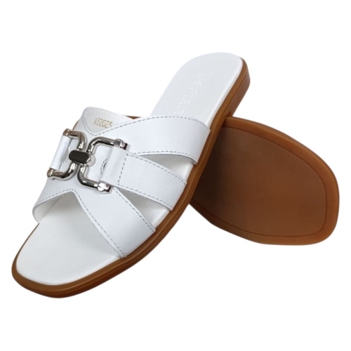 Шлепки женские кожаные U.SPIRIT 0018 05 белые