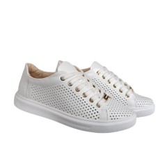 Кроссовки женские перфорация MASIS 9049 белый 