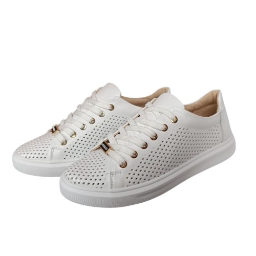 Кроссовки женские перфорация MASIS 9049 белый