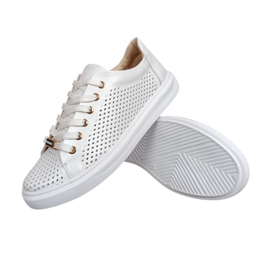 Кроссовки женские перфорация MASIS 9049 белый