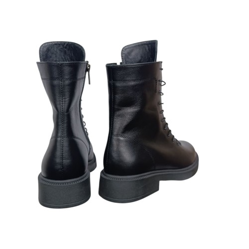 Черевики жіночі шкіряні ILONA 184/826 чорний хутро