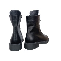 Черевики жіночі шкіряні ILONA 184/826 чорний хутро