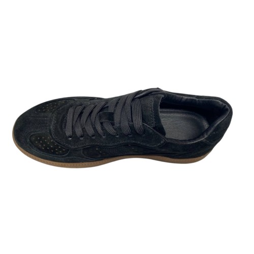 Кеды женские замшевые WONEX 3860-1 черные