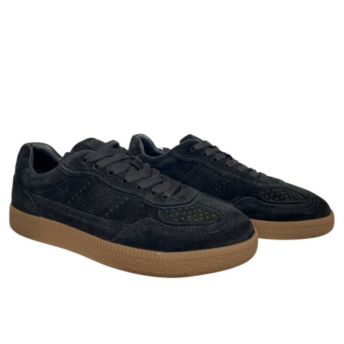 Кеды женские замшевые WONEX 3860-1 черные