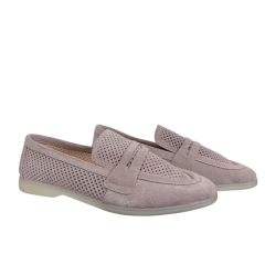 Лофери жіночі замшеві U.SPIRIT 715-0 # 06 пудра 