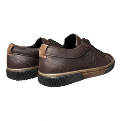 Кеды Мужские кожаные ANGAK 705/1 коричневый мустанг