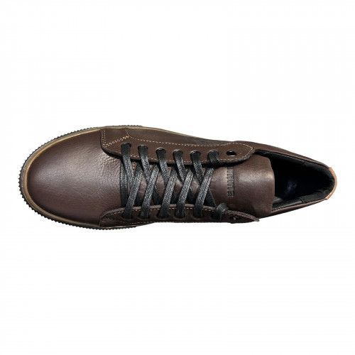 Кеды Мужские кожаные ANGAK 705/1 коричневый мустанг