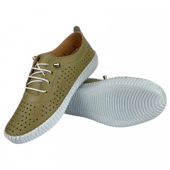 Мокасины Женские кожаные ATO 8001 47 олива